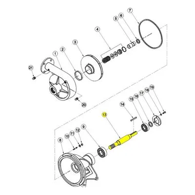 Barnes Pumps 021038 Repair Pump Part Number SHAFT, STEEL, 1.625" OD, 11.300" L 2020HCU 029676
