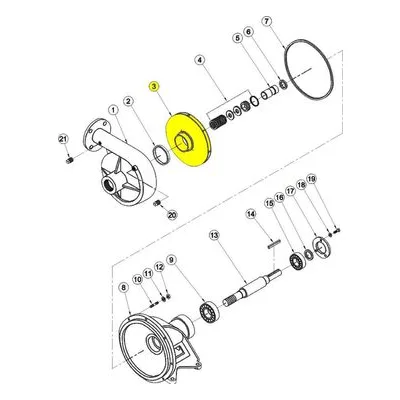 Barnes Pumps 021294 Repair Pump Part Number IMPELLER, BR, 8.25"