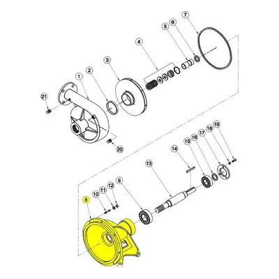 Barnes Pumps 029084 Repair Pump Part Number PEDESTAL, CI, 7.708", 10.250" 2020HCU / 029676