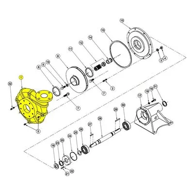 Barnes Pumps 059452 Repair Pump Part Number BODY, VOLUTE, CI, 4030 4030HCU 059459