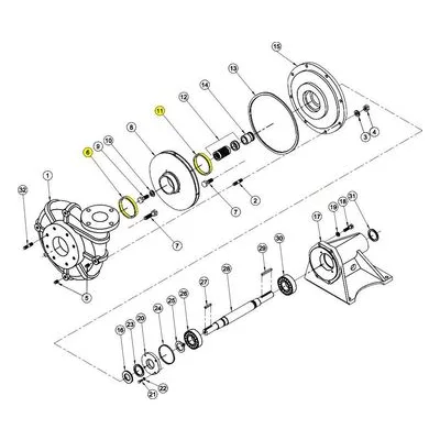 Barnes Pumps 030645-1 Repair Pump Part Number RING, WEAR, BRZ, 4.503" OD