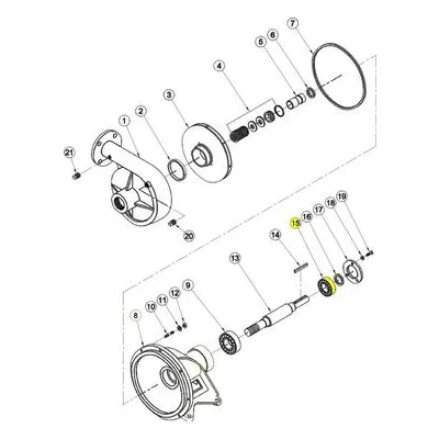 Barnes Pumps 019847 Repair Pump Part Number BEARING, BALL, 207, 2.8346" OD