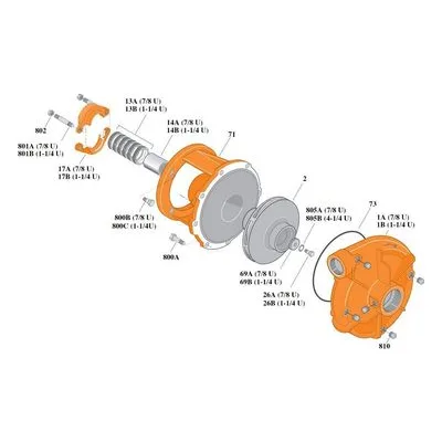 Berkeley Pump Kit B66488SKIT Repair Part Kits for Type B Pumps