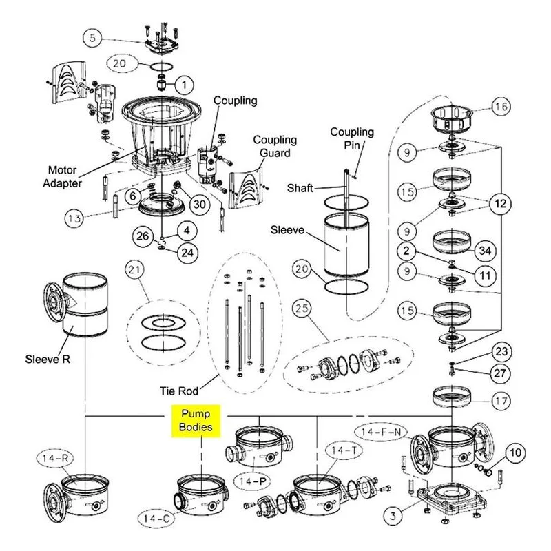 Goulds Pumps Repair Part 1L656 PUMP BODY SV1-5 F A304