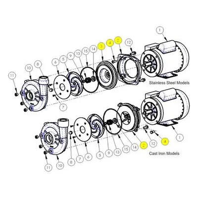 AMT Pumps 5030-030-95 Straight Centrifugal Series Repair Part, Adapter Kit, a Gorman-Rupp Company.