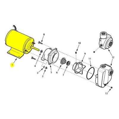 AMT Pump Repair Part 1626-023-00, 0.13HP DC TENV MARINE MOTOR. 4851-97, 4861-97 & 4850-97 Self Priming Pumps Model.