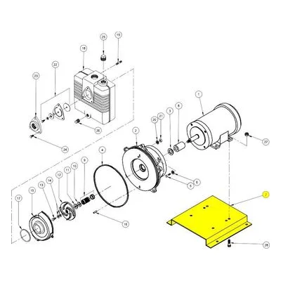 Barnes Pumps 027174 Repair Pump Part Number BASE, STEEL, 15" X14"