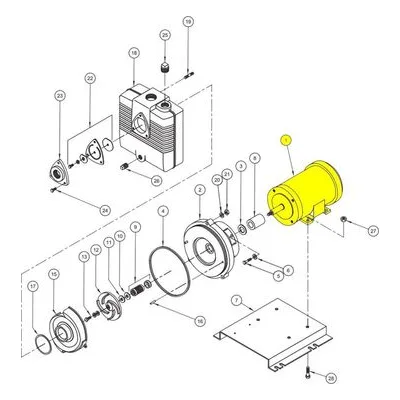 Barnes Pumps 036770 Repair Pump Part Number MOTOR, 5HP, 3450, 230/460V, 3PH