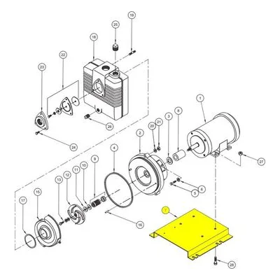 137242 Barnes Pump BASE, 11.38"X12.25", 10CCE, a Crane Pumps Brand.