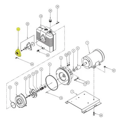 Barnes Pumps 018100 Repair Pump Part Number FLANGE, SUCTION, CI, 2" NPT