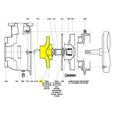 Goulds Pumps Repair Part 2L778 IMPELLER 9.88"DIA.
