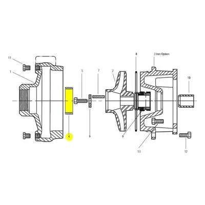 4K1247 Goulds Water Technology CASING WEAR RING 3656(3X4-7) 59671, Pump Repair & Replacement Parts by Xylem.