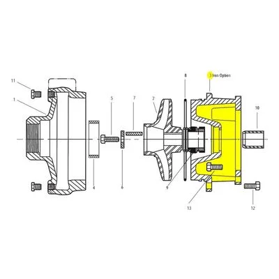 Goulds Pumps Repair Part 1K121 MTR ADAPTER 3656 210 FRAME