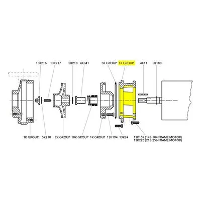 Goulds Pumps Repair Part 1K220 MOTOR ADAPTER - 3657 143FR
