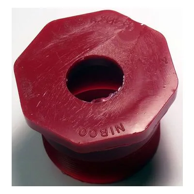 Yamada Pumps Item Code: 15V-BUNG - BUNG 2" CAP THD NPT PVDF RED.