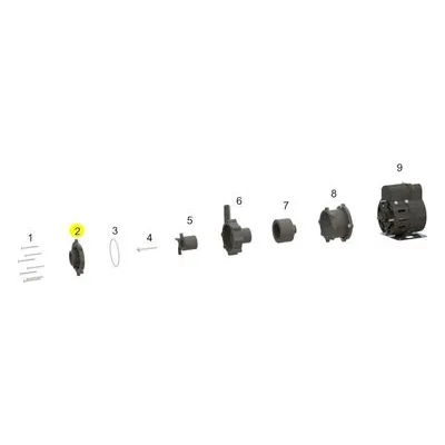 KOOLAIR Pumps (PM1000) REINFORCED PP - FRONT COVER, Seawater Circulation Pump Parts.