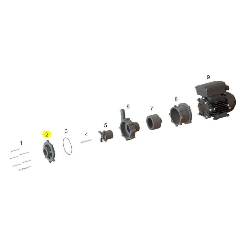 TPM1000 REINFORCED PP - FRONT COVER TEFC Koolair Pump - view 2