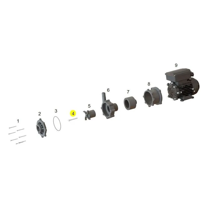KOOLAIR Pumps KAT1000-24 (SPM1000) CERAMIC - WASHER & SHAFT, Seawater Circulation Pump Parts. - view 2