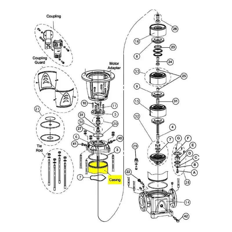 Goulds Pumps Repair Part 4L504 SLEEVE 8STG 33-46SV