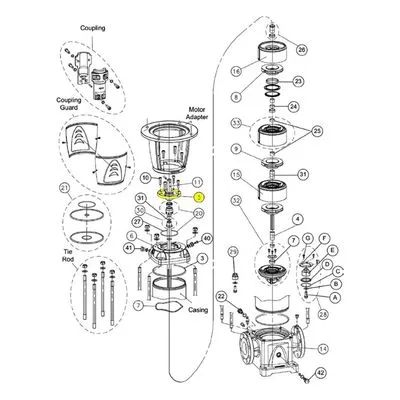 Goulds Pumps Repair Part 1L629 SEAL HOUSING SVB