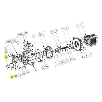 AMT Pump Repair Part 399C-040-95, Cleanout Cover w / Handles Subgroup / KIT 394G-95 & 394H-95 Pumps.