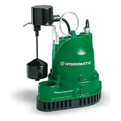Hydromatic Pumps VA1 10 Submersible Sump Pump, 1-1/2" Discharge, 3/10 HP, 115 Volts, 1 Phase, 1550 RPM, 1/2" Solids