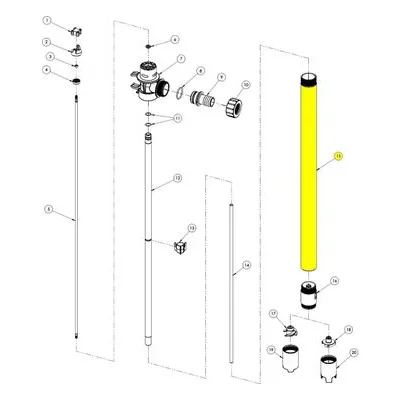 Finish Thompson FTI 111208-2 Drum Pump Repair Parts - 40" OUTER TUBE (SFM/SFM-DEF/SFP = POLYPROPYLENE).