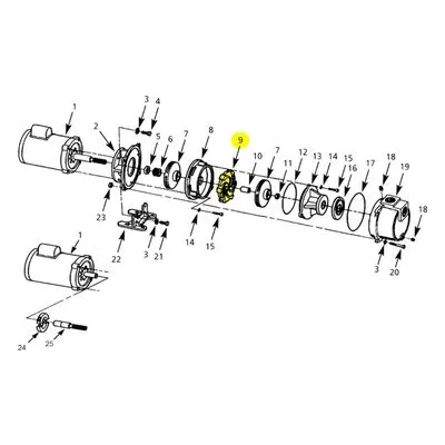 AMT Pump Repair Part 4780-155-95, DIFFUSER CROSSOVER KIT/ SUBGROUP. 4782-95, 4786-95 Sprinkler Booster Pumps.