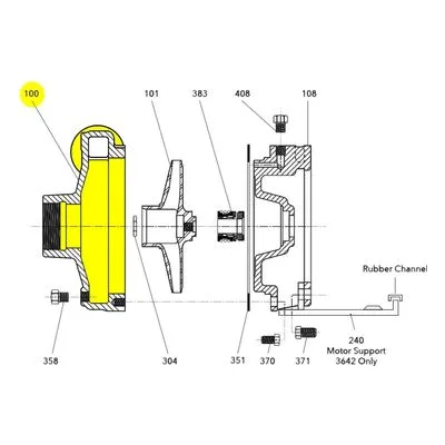 Goulds Pumps Repair Part 1K72 CASING, 3642