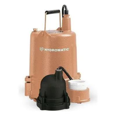 Hydromatic OSP50AB1 20 OSP Navel Bronze Effluent Pump, 1-1/2" /2 Dis, 1/2 HP, 115 Volts, 1 Phase, 1750 RPM, 5/8" Solids