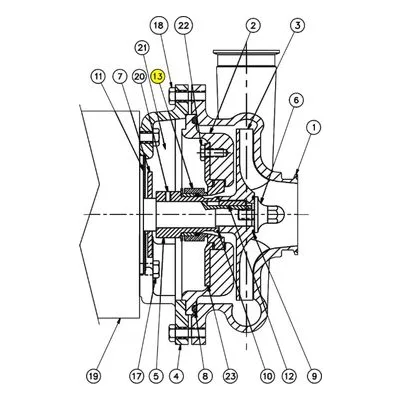 AMPCO Sanitary Pump Repair Part GS8109541, KIT 1-3/4 MCH3 328, T8B2 SC/SC/BU