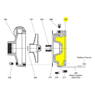 Goulds Part / Accessory 1K265 BEARING FRAME ADAPTER Manufactured by Xylem.