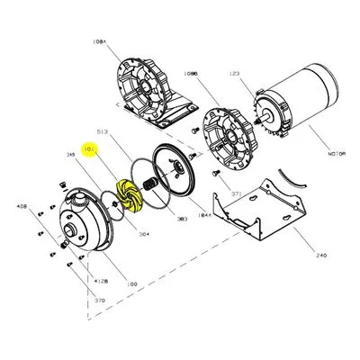 Goulds Pumps Repair Part 2L715 IMPELLER 4.44"DIA.