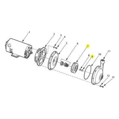 AMT Pump Repair Part 5534-011-98 Impeller, 5534-98 5536-98 5535-98 5537-98 IMP XSS 2.00HP 3PH SUBGRP
