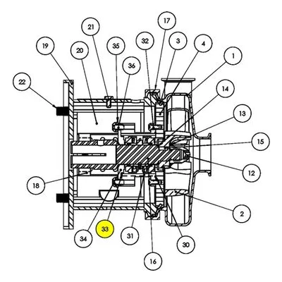 AMPCO Sanitary Pump Repair Part 17-108-U-25, O-RING 4410 FOLLOWER