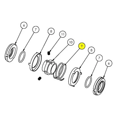 AMPCO Sanitary Pump Repair Part 4410E-80-4, SPRING E SEAL