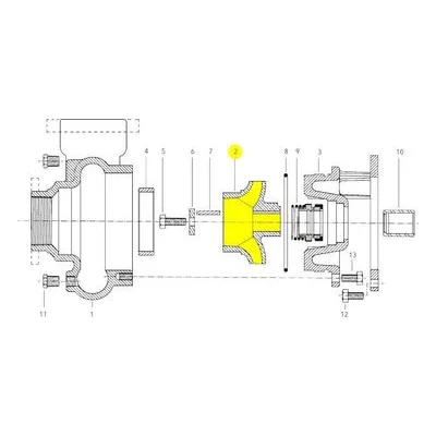 Goulds Pumps 2K550 Repair Parts / Accessory - IMPELLER 3.56"DIA. Manufactured by Xylem.