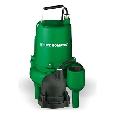 Hydromatic Pumps SP40A1 10 SP Sewage Pump, 2" Discharge, 4/10 HP, 115 Volts, 1 Phase, 1750 RPM, 1-1/4" Solids