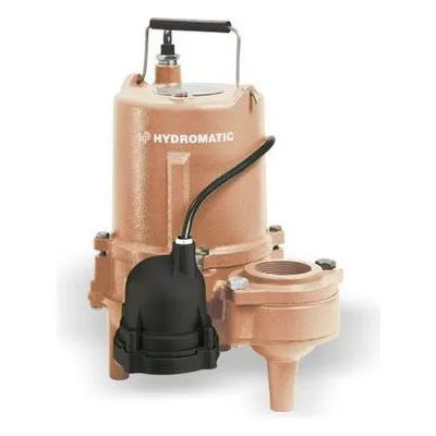 Hydromatic Pumps SP50AB1 20 SP Sewage Pump, 2" Discharge, 1/2 HP, 115 Volts, 1 Phase, 1750 RPM, 1-1/2" Solids