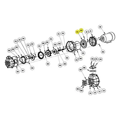 AMT Pump Repair Part 2MPX-022-96, SEAL PLATE XA 9 TO 13HP 2STG SUBGRP/ KIT. 4804-95, 4805-95, 4802-95 & 4803-95 Models.
