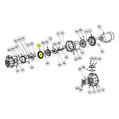 AMT Pump Repair Part 2MPX-156-95, DIFFUSER XCI 13HP 1ST STG SUBGRP/ KIT. 4804-95 & 4805-95 Models.