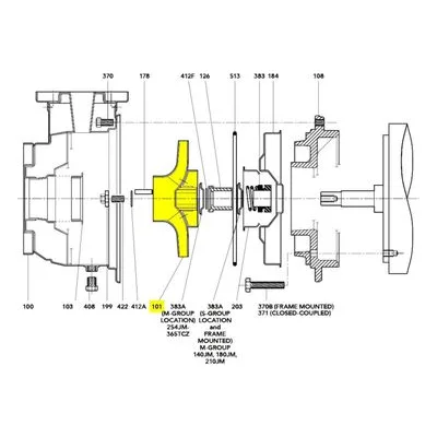 Goulds Pumps Repair Part 2L825 IMPELLER 9.06"DIA.