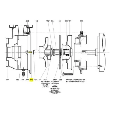 Goulds Pumps Repair Part 13K301 IMPELLER STUD
