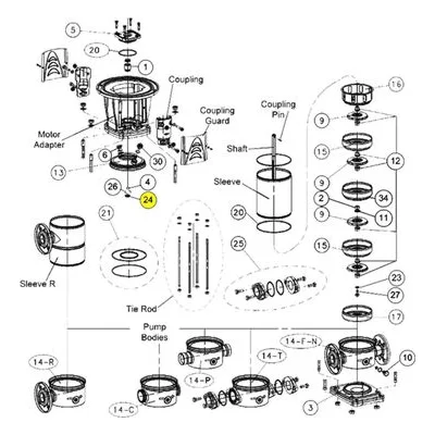 Goulds Pumps Repair Part 4K1026 IMPLLR LCK CVR SV10-22