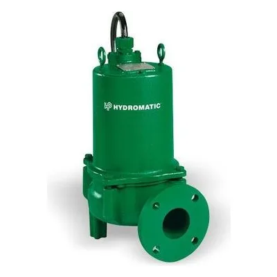 Hydromatic S3S150M3-4 S3S Single Seal Sewage Ejector Pump, 3" Dis., 1-1/2 HP, 230 Volts, 3 Ph, 1750 RPM, 2-1/2" Solids