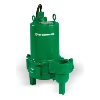 Hydromatic SB3S150M2-4 SB3S Single Seal Sewage Ejector Pump, 3" Dis., 1-1/2 HP, 230 Volts, 1 Ph, 1750 RPM, 2-1/2" Solids