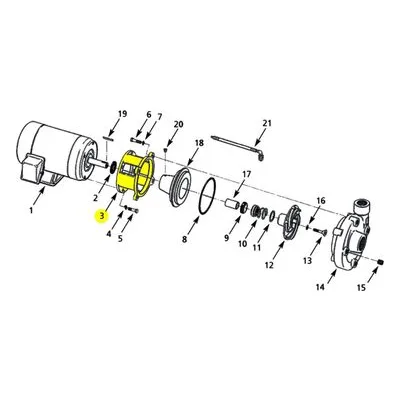 AMT Pumps 4252-033-00 ADAPTER C. IRON 184/215JM MBV -01