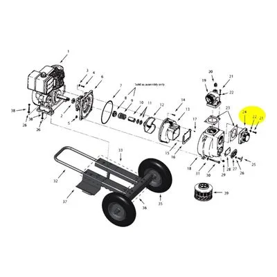 AMT Pump Repair Part 3993-050-95, SUCTION PLATE 4"MNPT SUBGROUP KIT