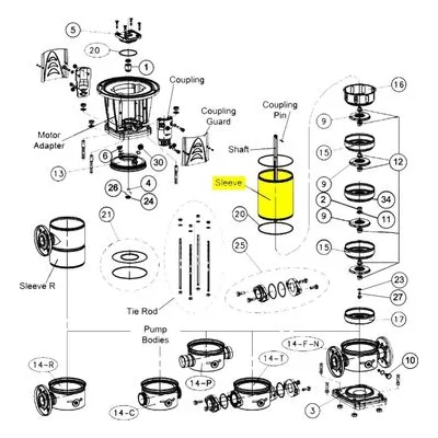 Goulds Part / Accessory 1K780 SLEEVE L=107 SV10 Manufactured by Xylem.