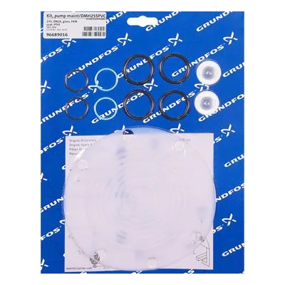 Grundfos 96689016 Dosing Pump Kits, Kit, pump maint/DMH255PVC,/PP/V/G Chemical Metering Pumps Replacement Parts